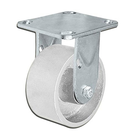 Casterhq 4x2 Rigid Caster, Semi-Steel Cast Iron Wheel, 700 Lbs Capac CB-9RC42-SS